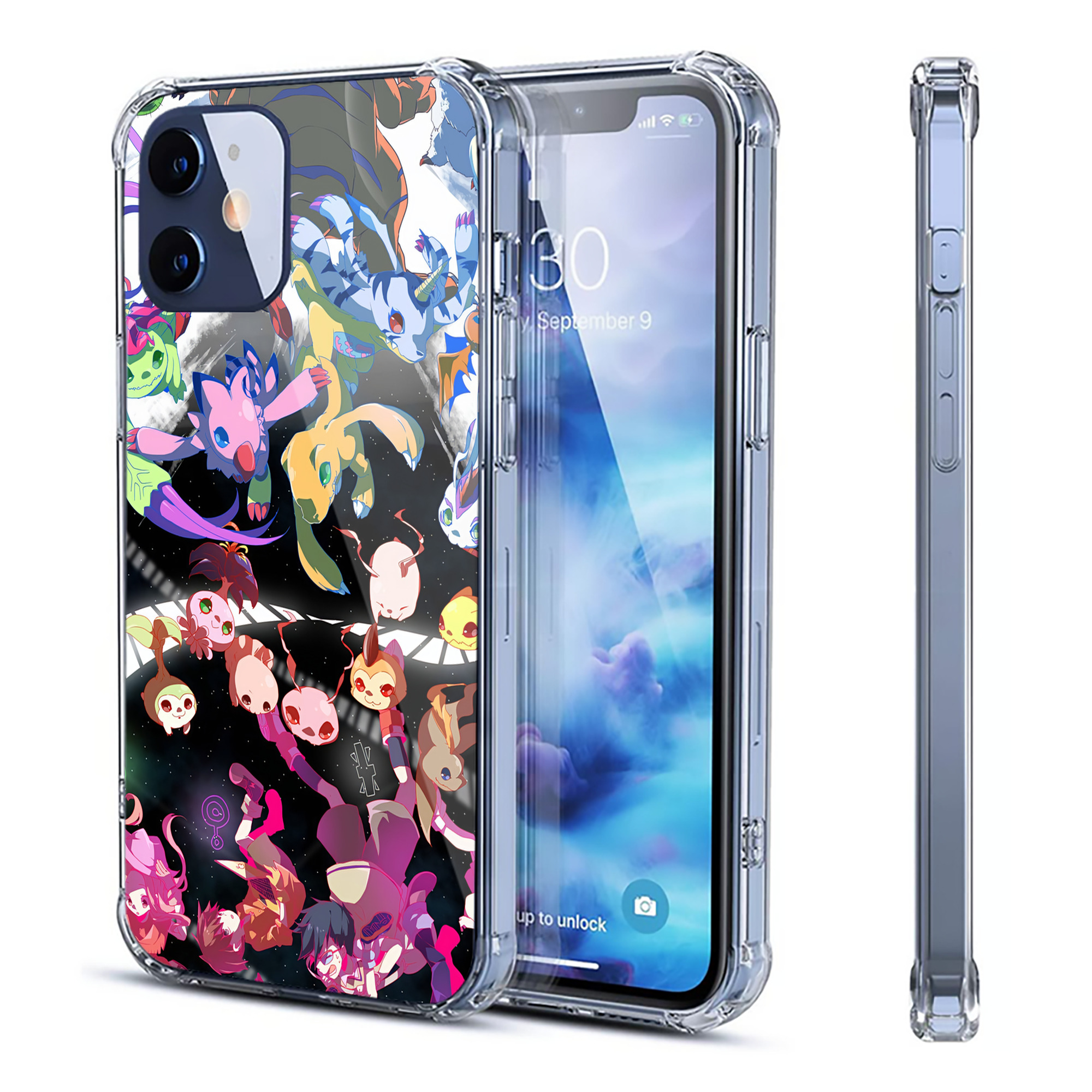 （画像用） Digimon デジタルモンスター/デジモン 【iPhone 12シリーズ対応】透明スマホケース（クリアソフトケース）